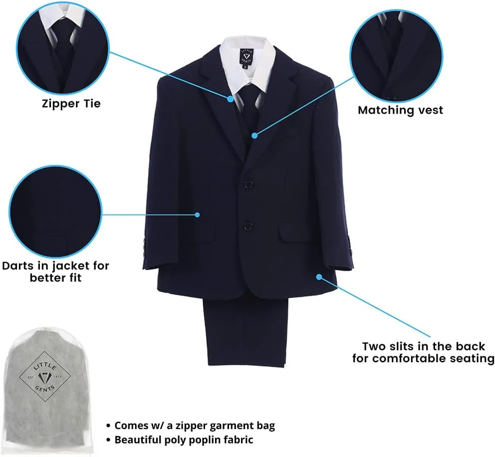 1st Communion Suit for Boys - Boys' Suit - Black, Classic Fit - 7-10 Years