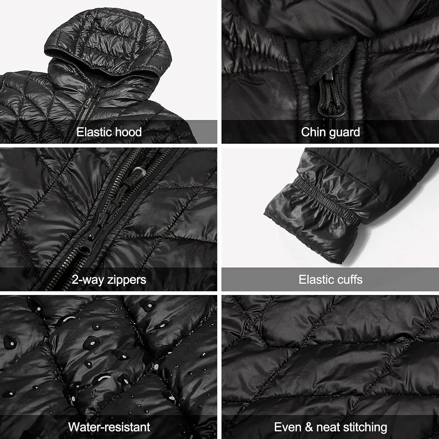 33,000ft Women's Long Puffer Jacket with Hood, Lightweight Warm Puffy Quilted Winter Coats