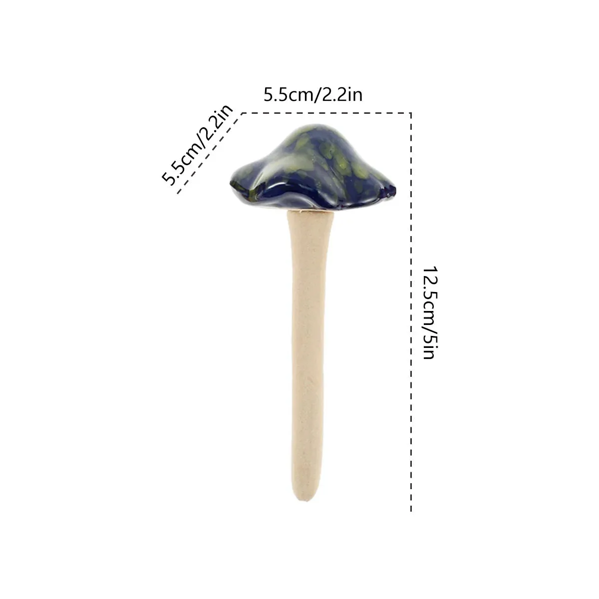 4Pcs Ceramic Garden Mushroom Ornaments – Realistic Waterproof Fairy Decorations