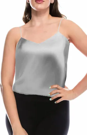 7th Element Womens Silk Satin Camisole Plus Size Tank Tops V Neck Casual Cami Sleeveless Blouses Summer Basic Tank Shirt