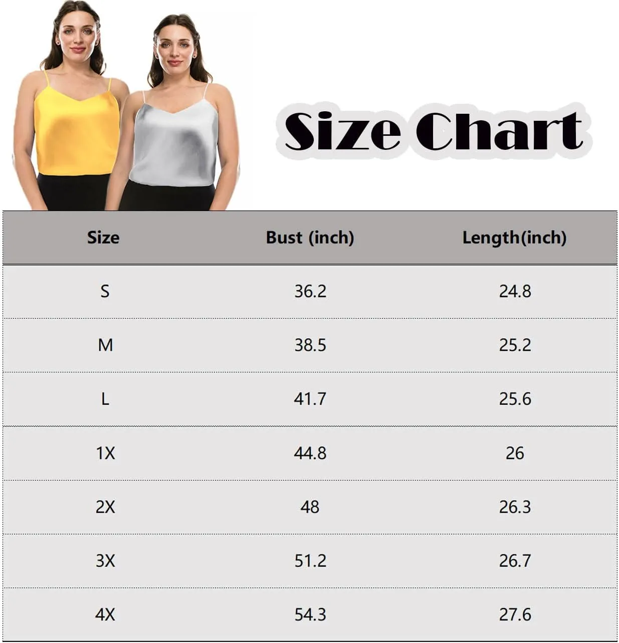 7th Element Womens Silk Satin Camisole Plus Size Tank Tops V Neck Casual Cami Sleeveless Blouses Summer Basic Tank Shirt