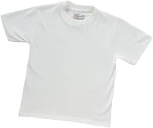 8-Pack Hanes Boys White Crew 100% Cotton Tagless T-Shirts B213S8