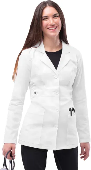Adar Universal Stretch Lab Coat for Women - 28" Tab-Waist Lab Coat