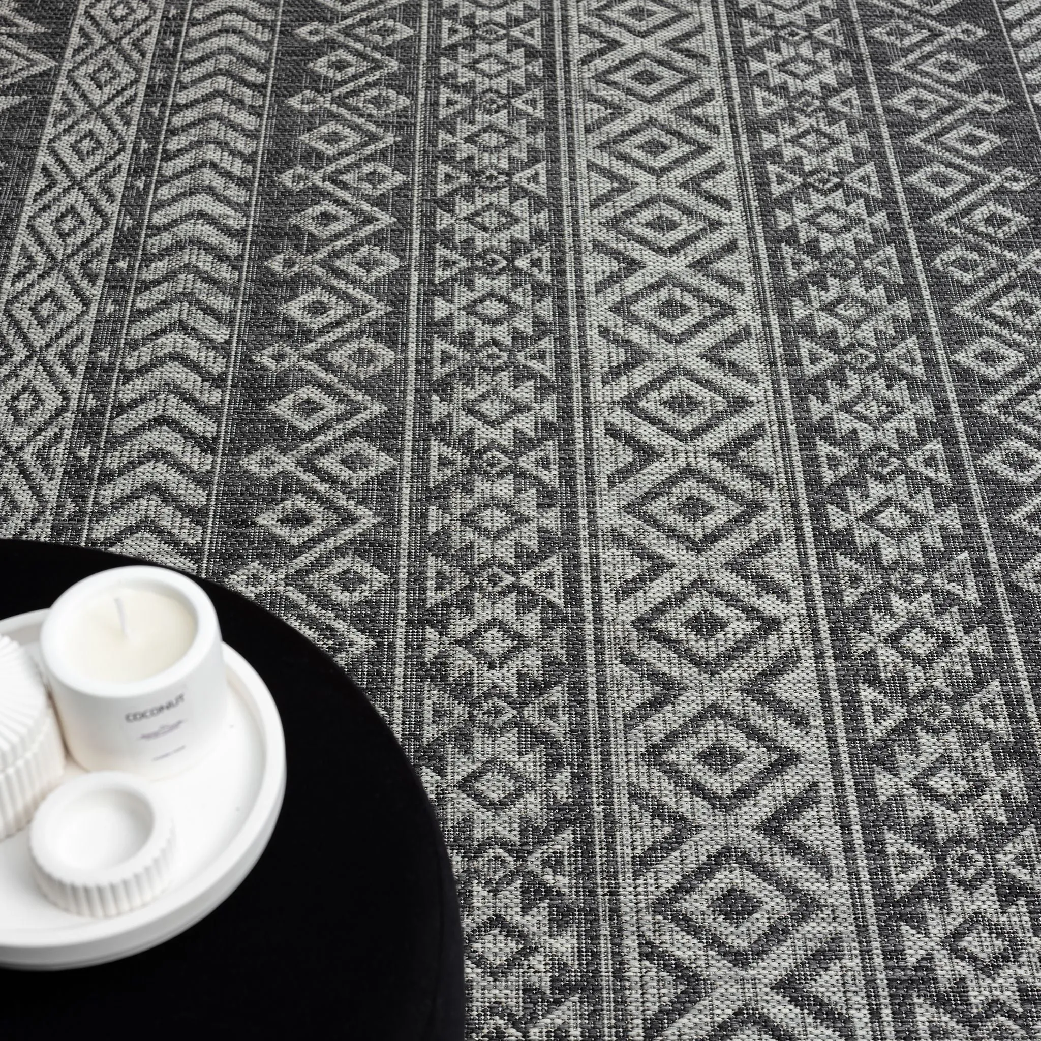 Alfresco 421 Dark Grey Rug - Weatherproof & Elegant