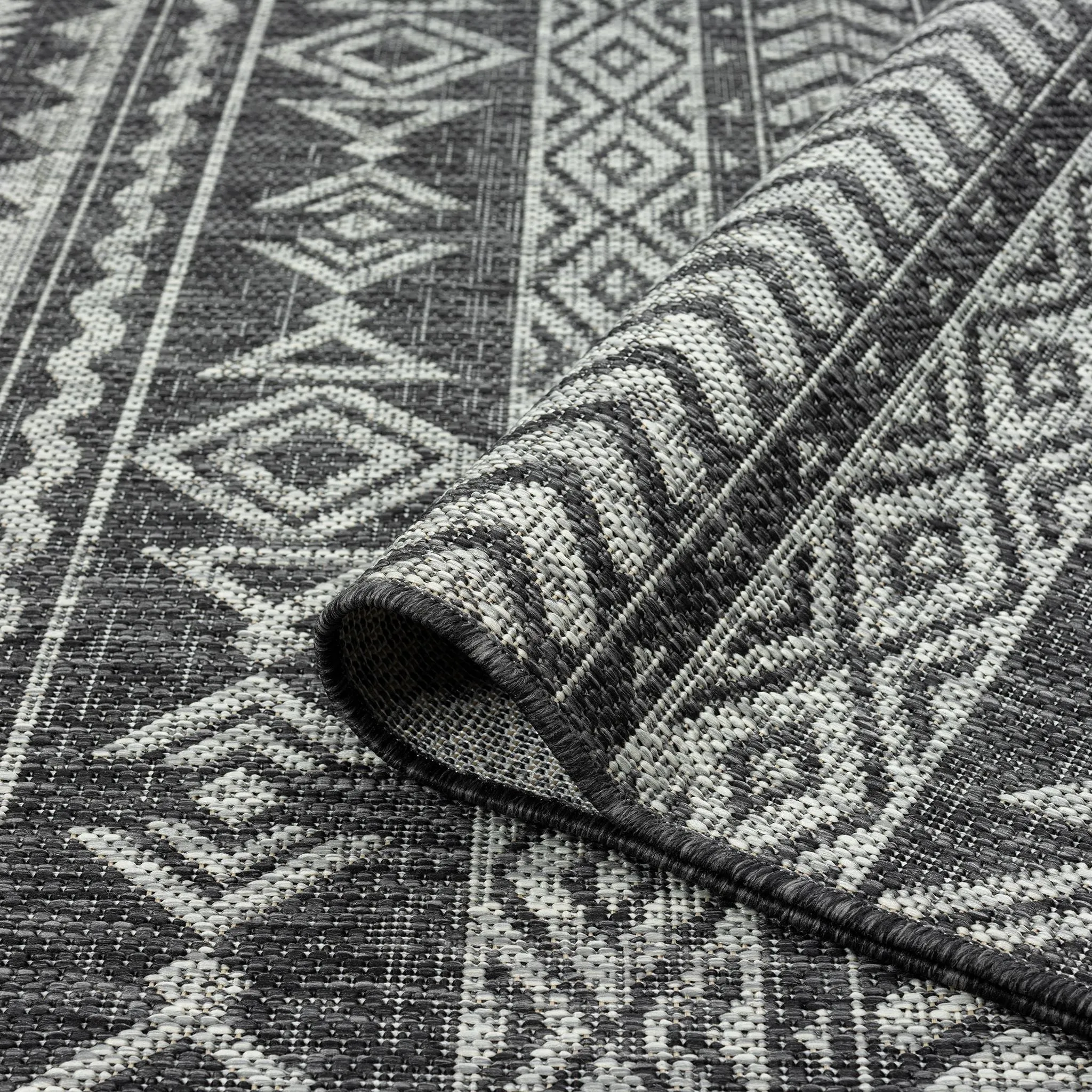 Alfresco 421 Dark Grey Rug - Weatherproof & Elegant