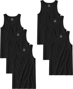 Andrew Scott Men's Cotton A-Shirt Tanks | Tag Free 100% Cotton Tank Tops |Multi Packs-Colors
