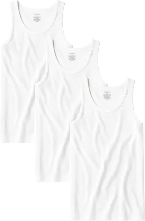 Andrew Scott Men's Cotton A-Shirt Tanks | Tag Free 100% Cotton Tank Tops |Multi Packs-Colors