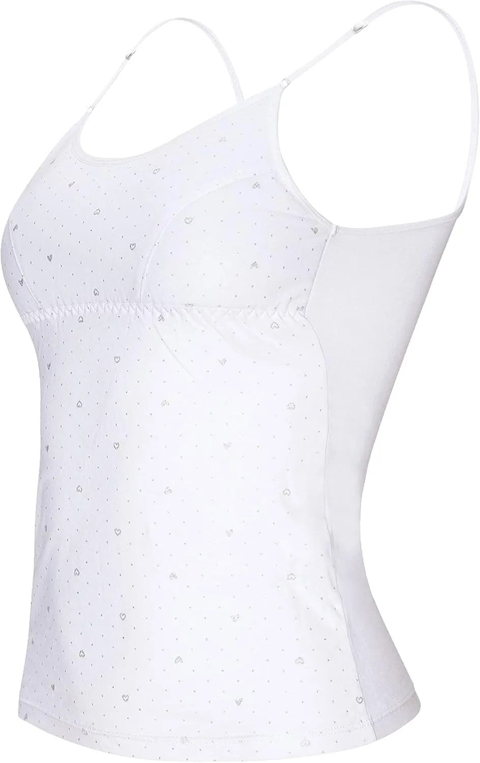 B2BODY Girls Camisole Undershirts with Shelf Bra  Cotton Girls Cami, Multi-Pack