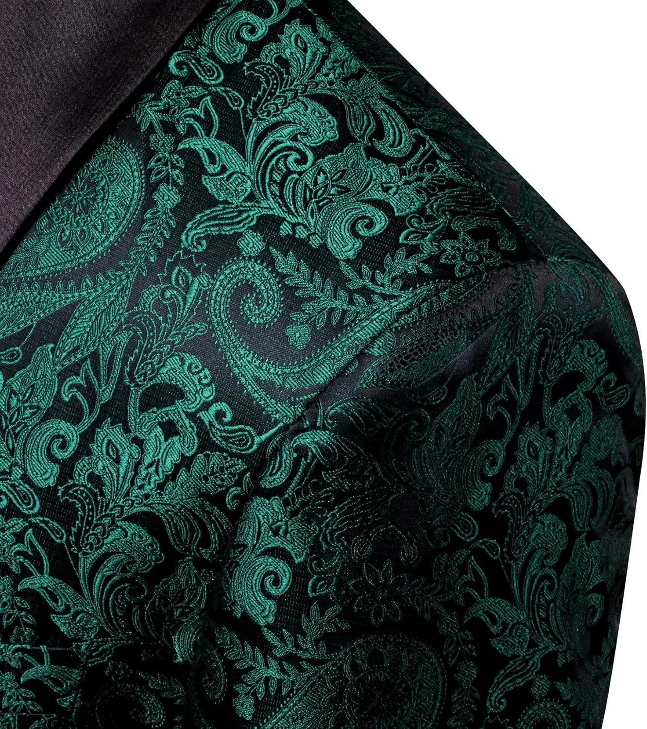 Barry.Wang Blazer for Men Paisley Sport Coat Lightweight Suit Jacket Regular Tuxedo Flower Mardi Gras Carnival Gift