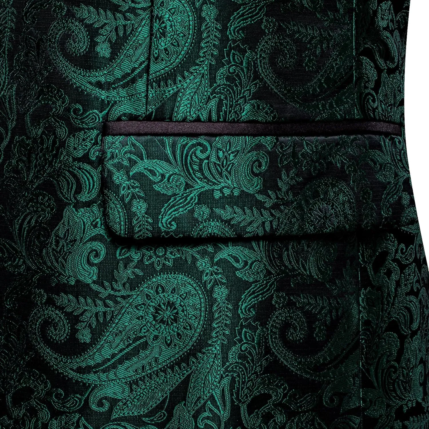 Barry.Wang Blazer for Men Paisley Sport Coat Lightweight Suit Jacket Regular Tuxedo Flower Mardi Gras Carnival Gift