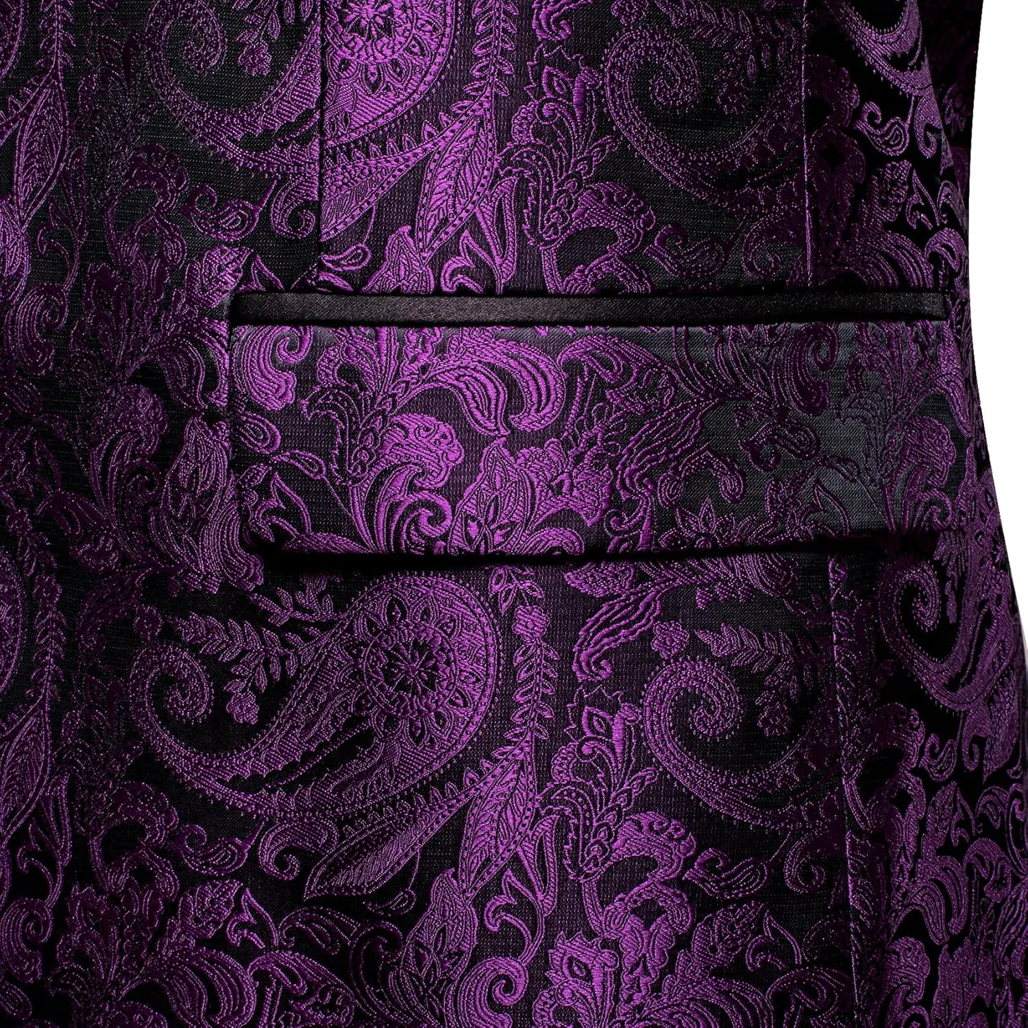 Barry.Wang Blazer for Men Paisley Sport Coat Lightweight Suit Jacket Regular Tuxedo Flower Mardi Gras Carnival Gift