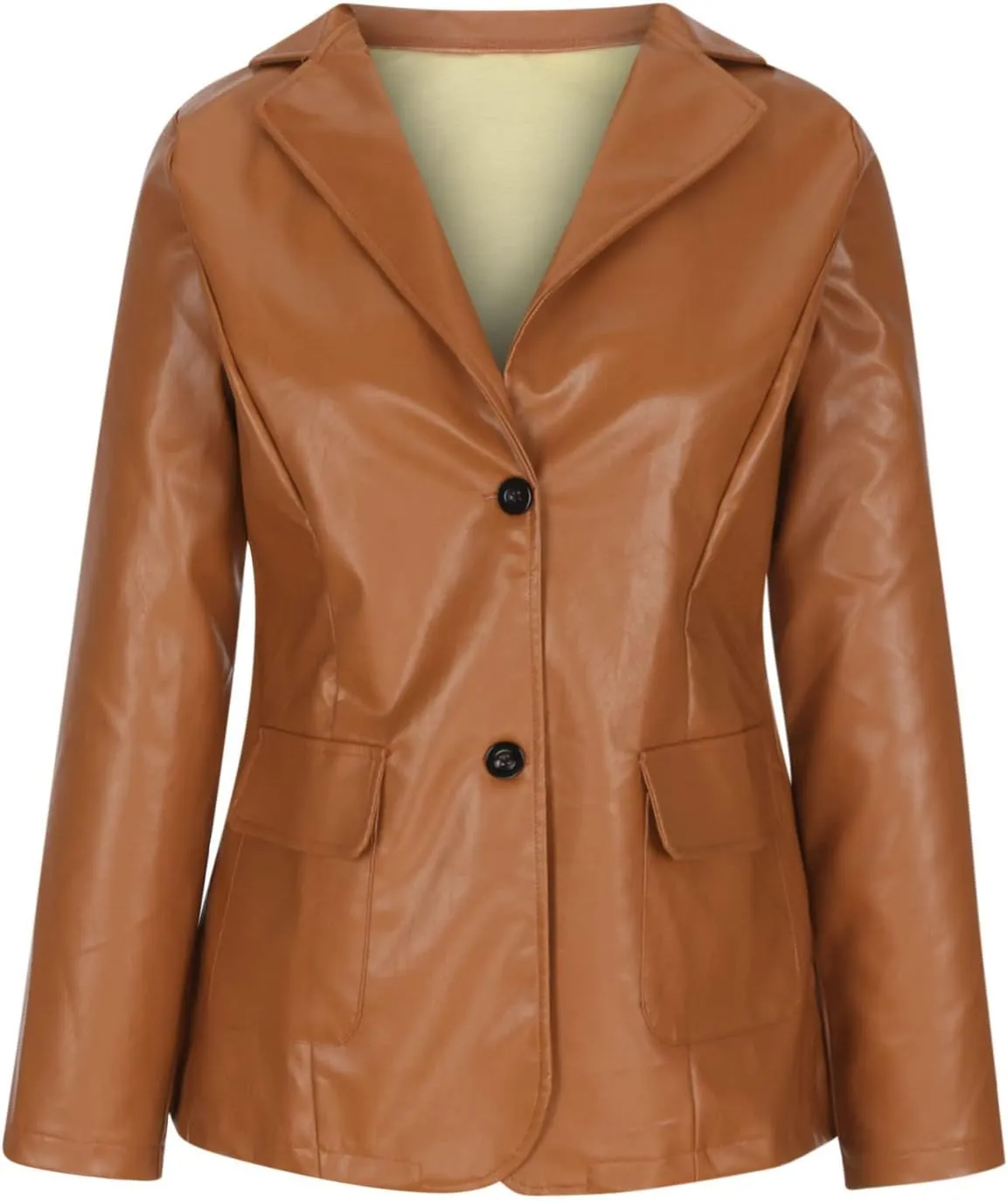 Blazers for Women 2025 Fashion Motorcycle Leather Jacket Coat Dressy Open Front Office Bussiness Blazer Jackets