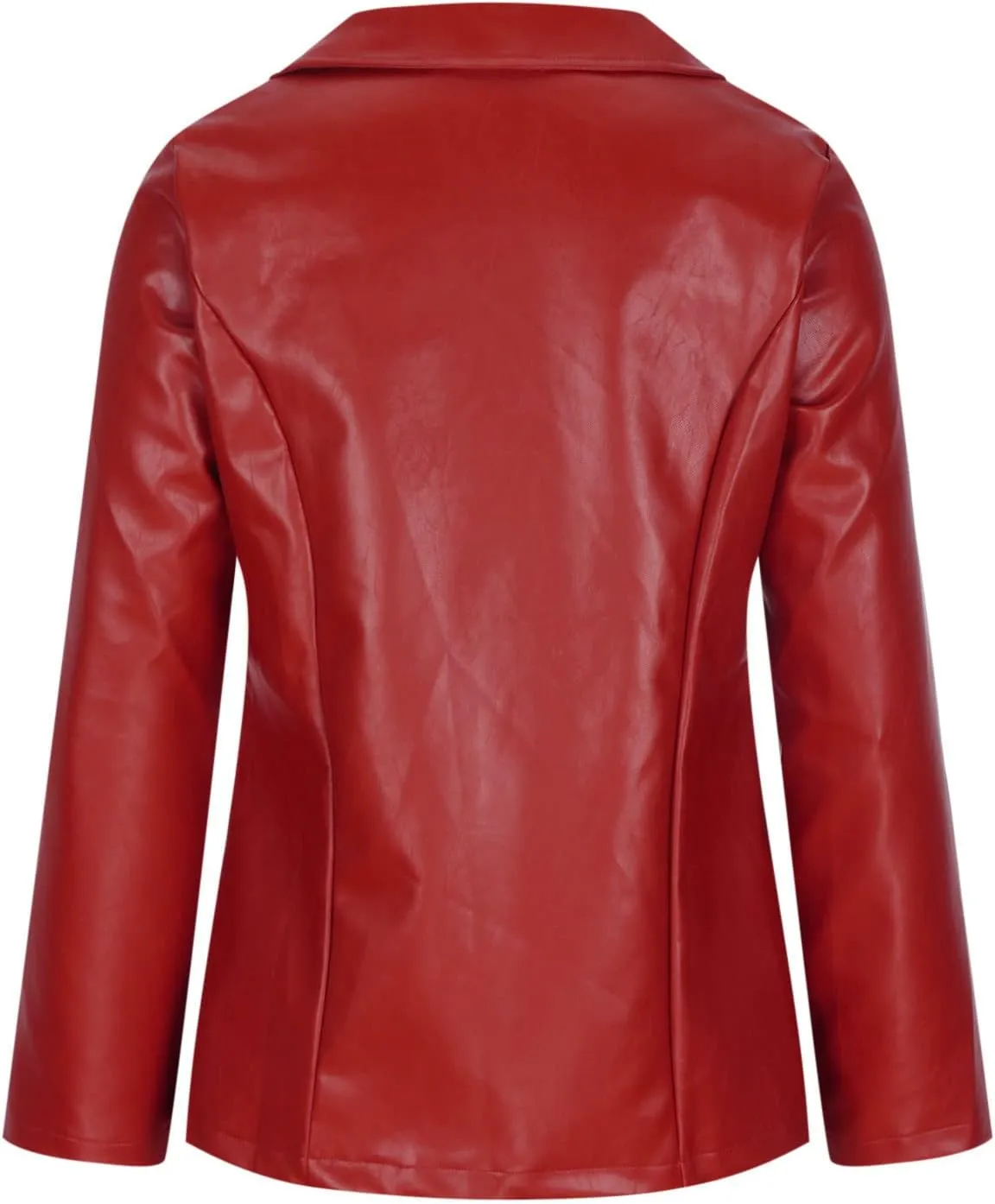 Blazers for Women 2025 Fashion Motorcycle Leather Jacket Coat Dressy Open Front Office Bussiness Blazer Jackets