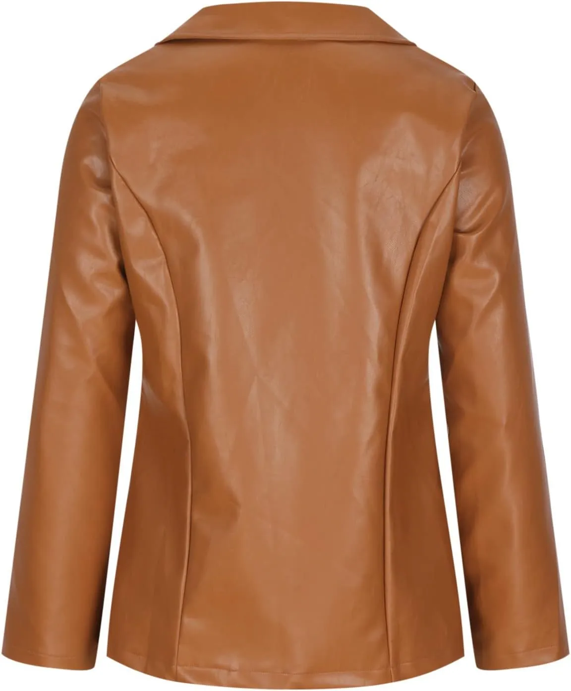 Blazers for Women 2025 Fashion Motorcycle Leather Jacket Coat Dressy Open Front Office Bussiness Blazer Jackets