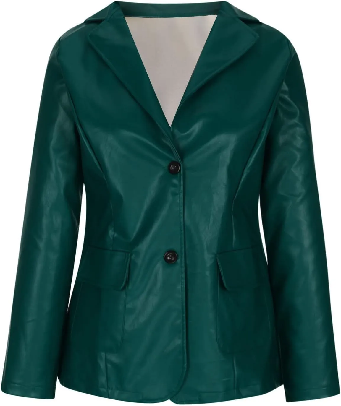 Blazers for Women 2025 Fashion Motorcycle Leather Jacket Coat Dressy Open Front Office Bussiness Blazer Jackets