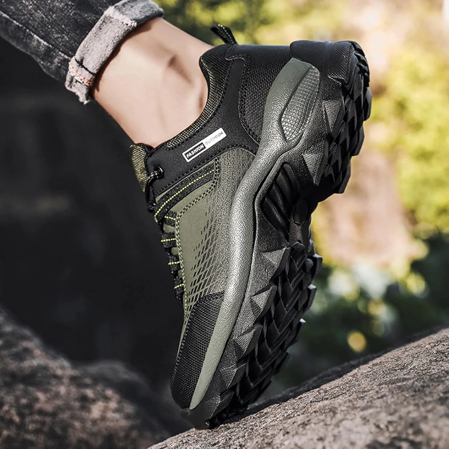 BORAMAX Men's Walking Shoes Lightweight Running Shoes Men's Outdoor Hiking Shoes Ultra Light Casual Non Slip Athletic Shoes
