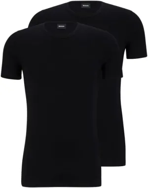 BOSS Men's 2 Pack Crew Neck Stretch Undershirts