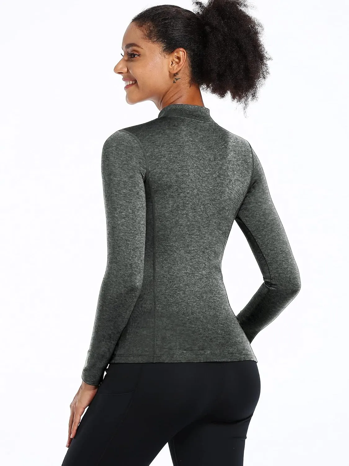 CADMUS Women's Compression Long Sleeve Shirts for Hiking Running Dry Fit Tights