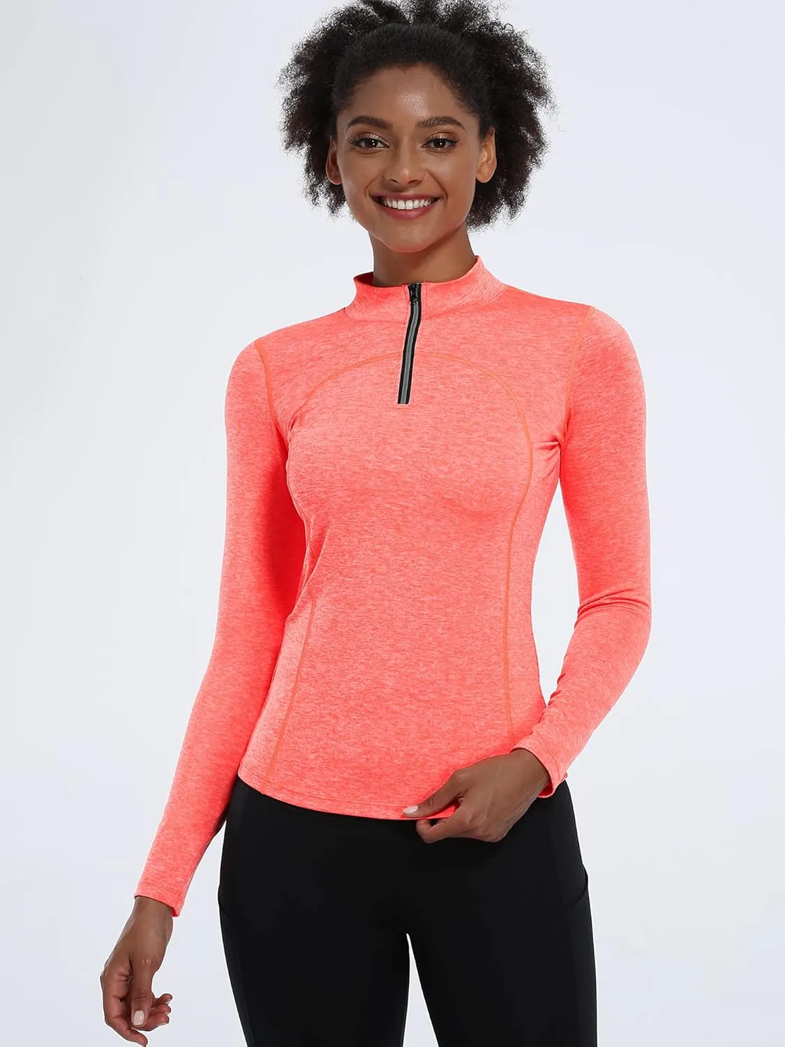 CADMUS Women's Compression Long Sleeve Shirts for Hiking Running Dry Fit Tights