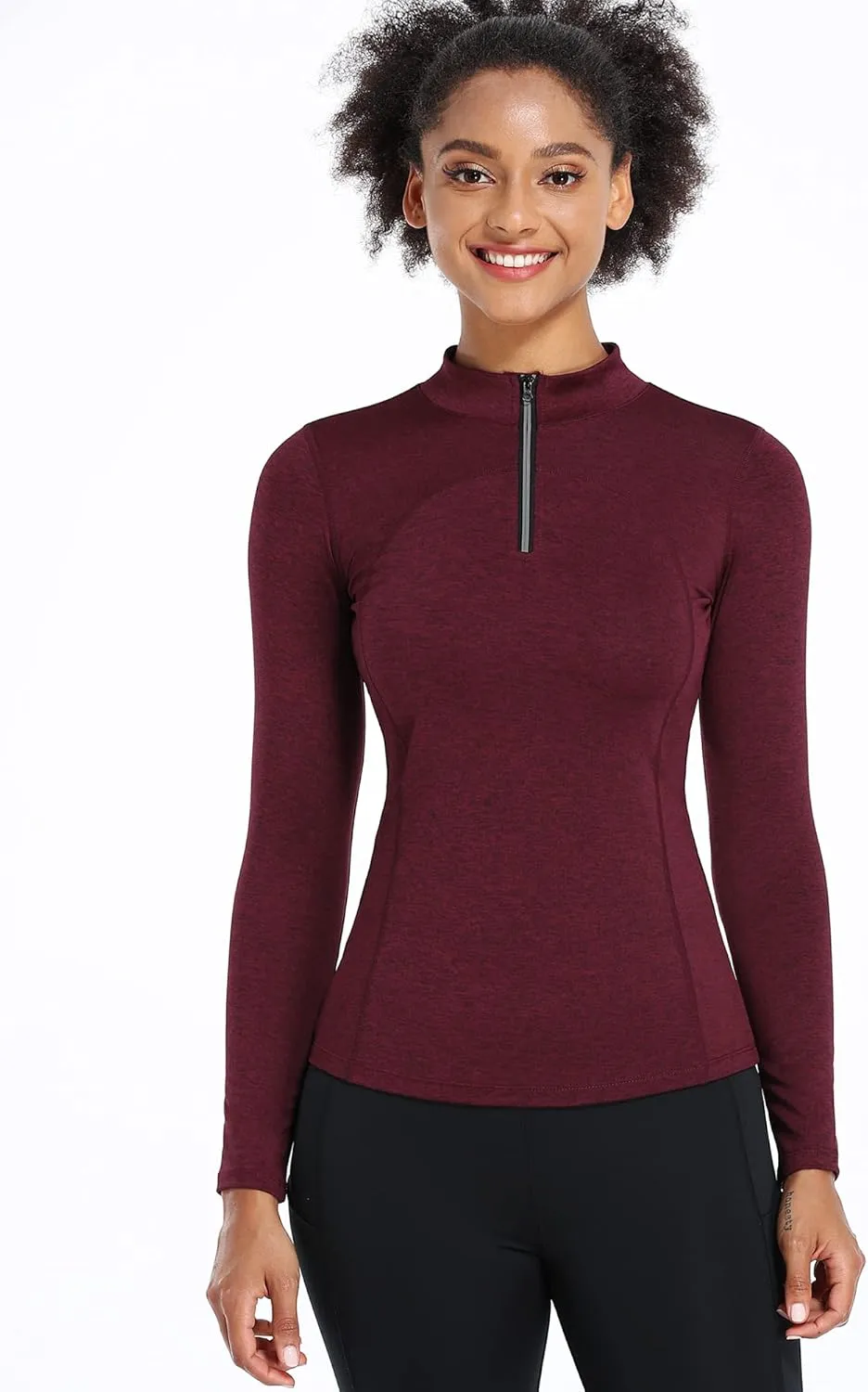 CADMUS Women's Compression Long Sleeve Shirts for Hiking Running Dry Fit Tights