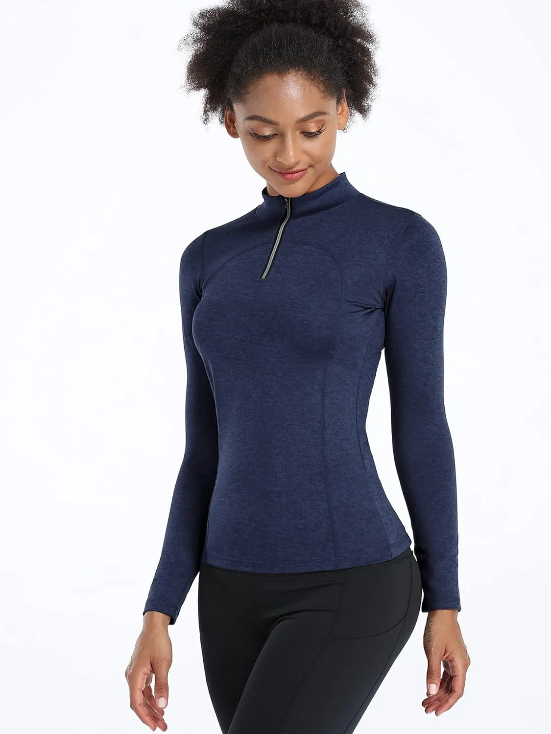 CADMUS Women's Compression Long Sleeve Shirts for Hiking Running Dry Fit Tights