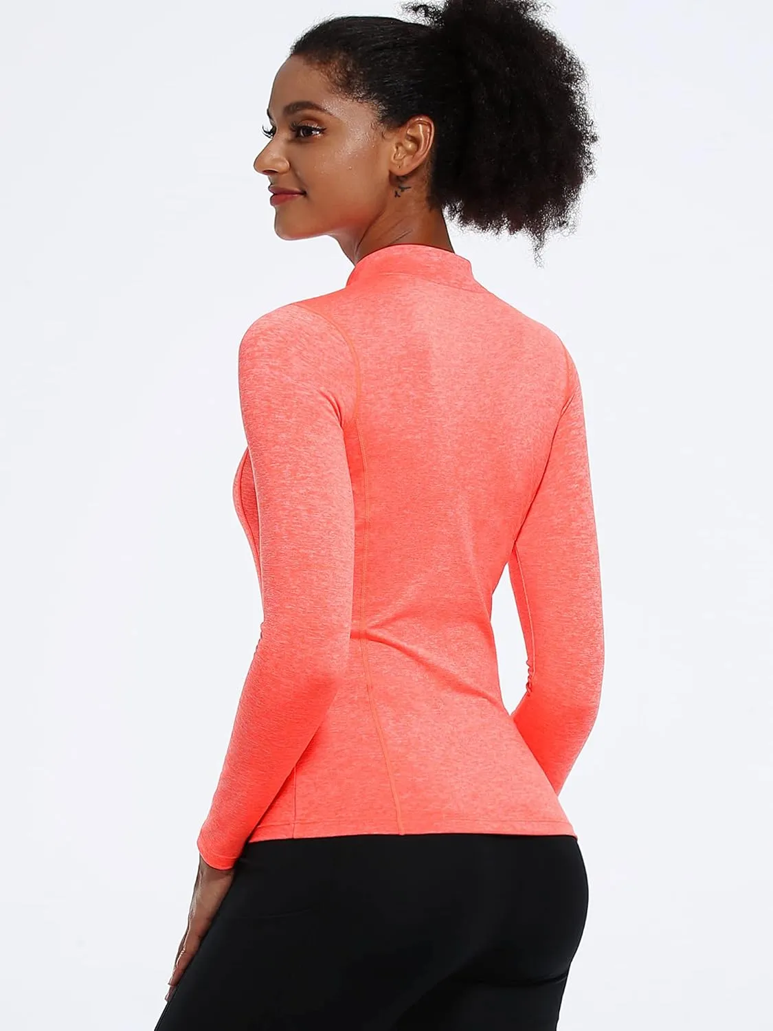 CADMUS Women's Compression Long Sleeve Shirts for Hiking Running Dry Fit Tights