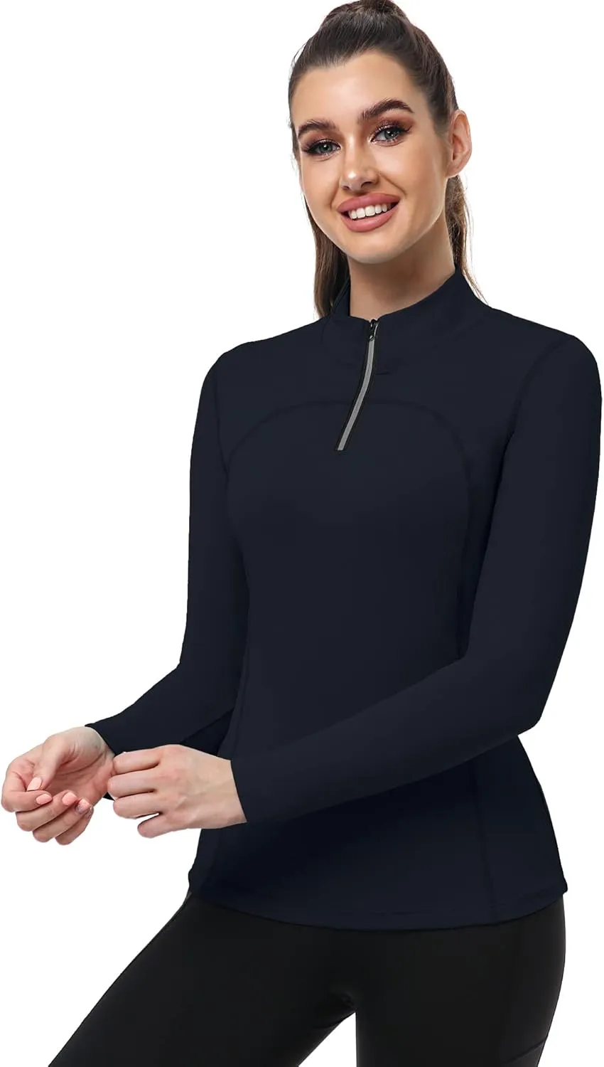 CADMUS Women's Compression Long Sleeve Shirts for Hiking Running Dry Fit Tights