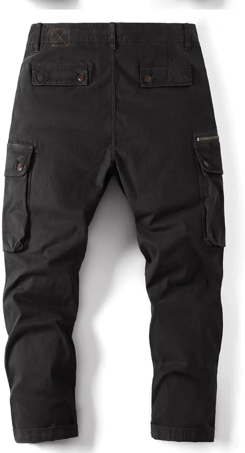 Cargo Cropped Pants Men's Tactical Hip Hop Harem Street Pants Relaxed Fit Casual Trousers Sports Functional Overalls