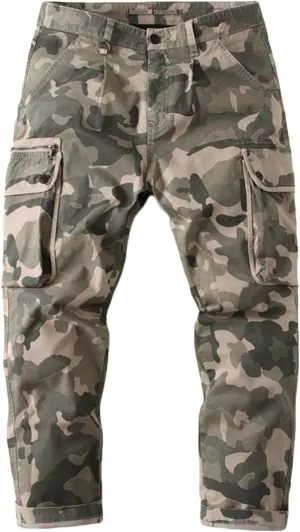 Cargo Cropped Pants Men's Tactical Hip Hop Harem Street Pants Relaxed Fit Casual Trousers Sports Functional Overalls