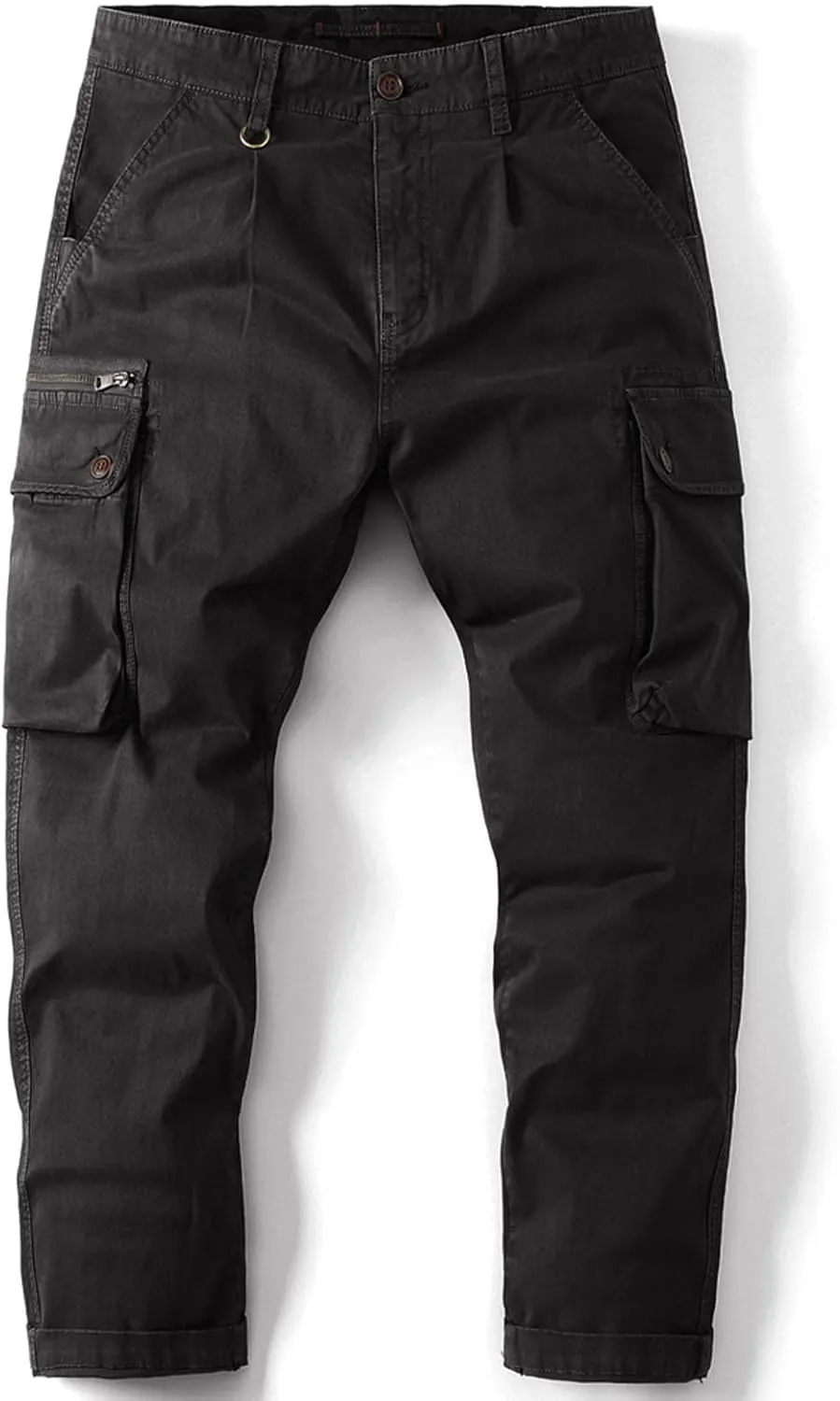 Cargo Cropped Pants Men's Tactical Hip Hop Harem Street Pants Relaxed Fit Casual Trousers Sports Functional Overalls