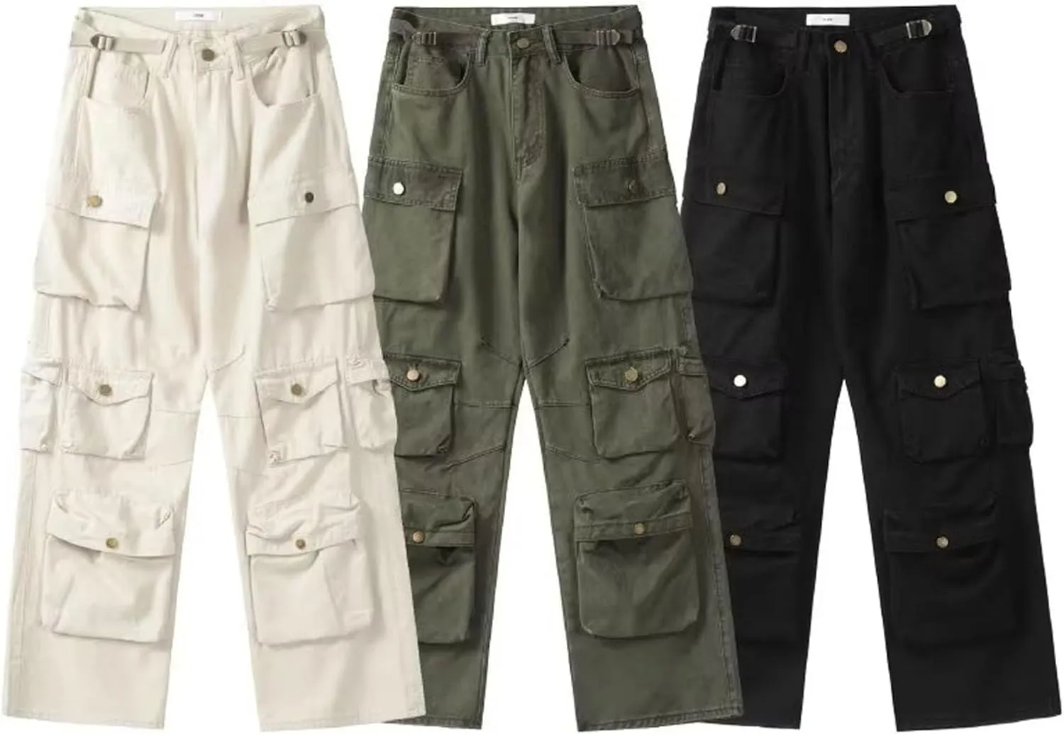 Cargo Jogger Pants for Men - Japanese High Street Punk Harem Style - Functional Streetwear - Mens Fashion Pants
