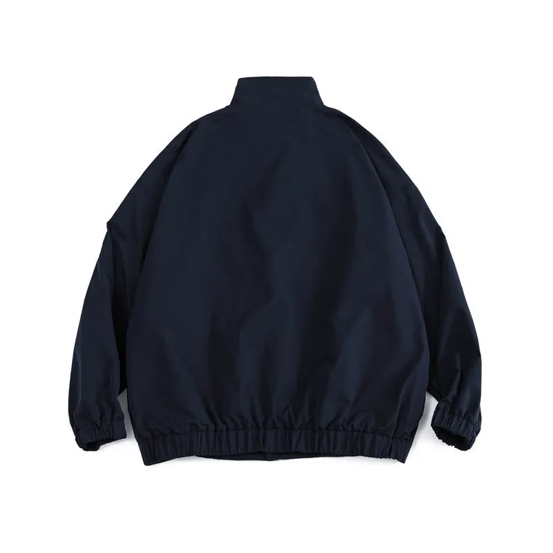 Cityboy Solid Color Stand Collar Oversize Jacket Outdoor Simple Loose Coat