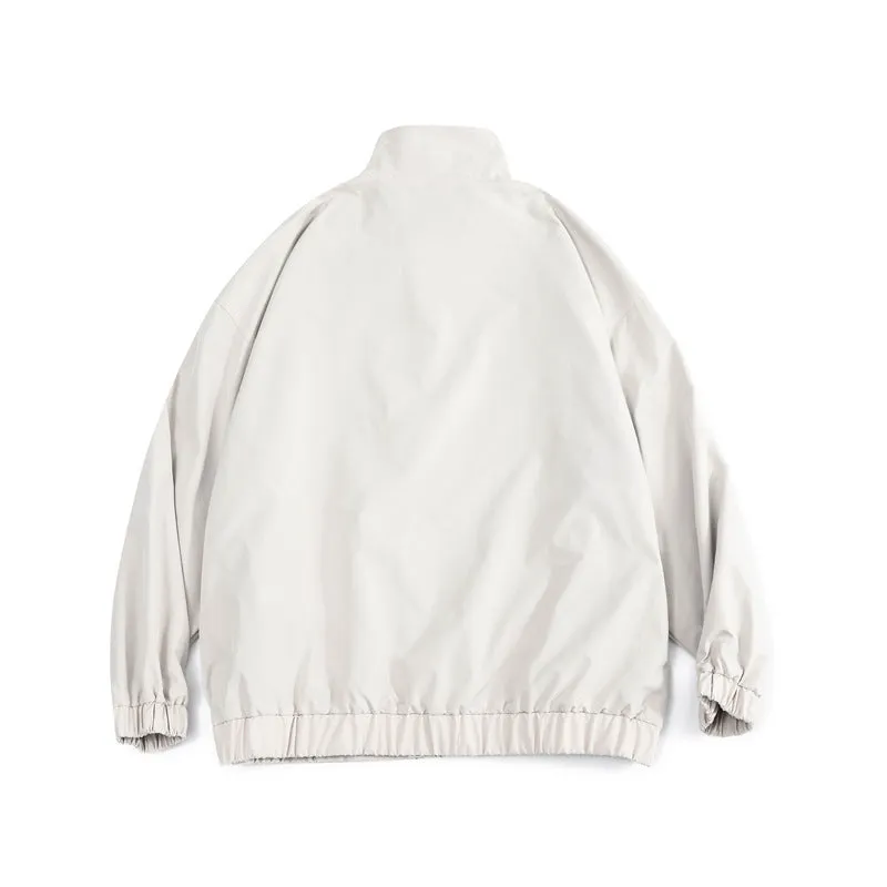 Cityboy Solid Color Stand Collar Oversize Jacket Outdoor Simple Loose Coat