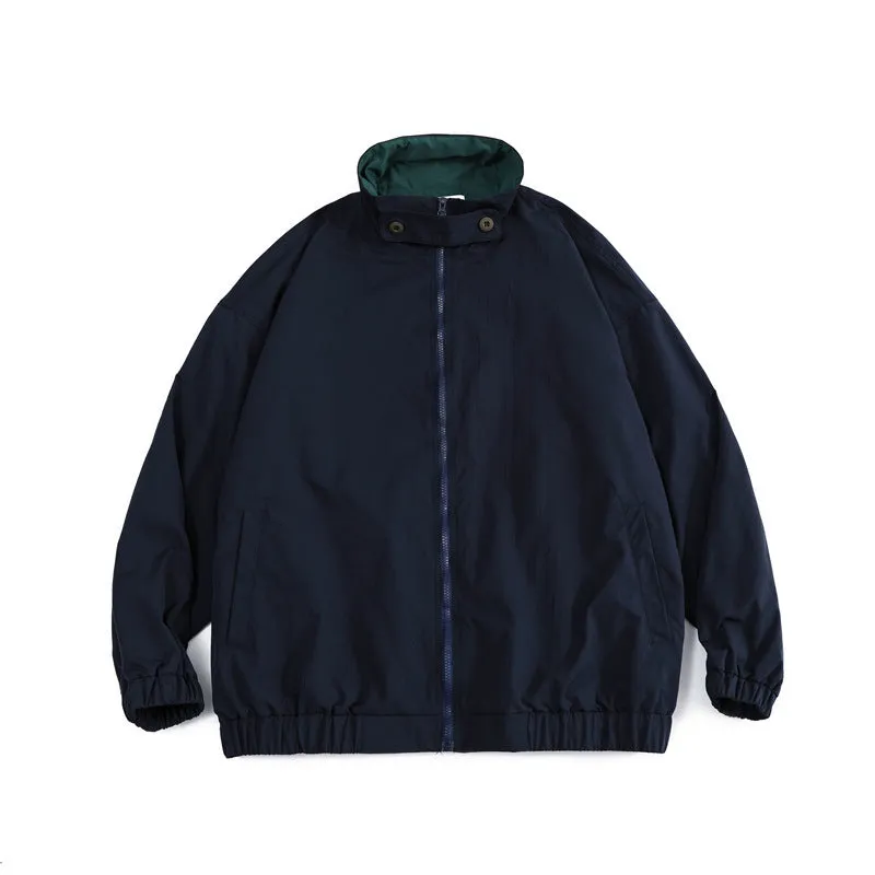Cityboy Solid Color Stand Collar Oversize Jacket Outdoor Simple Loose Coat