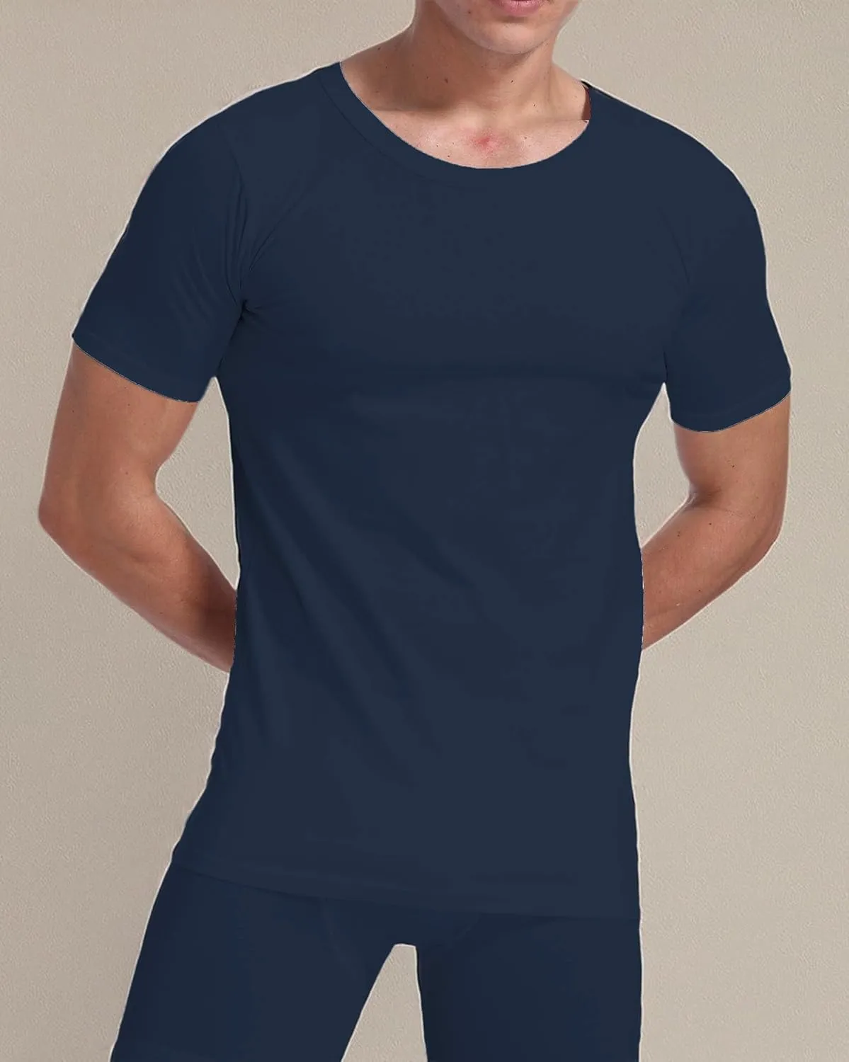 Comfneat Men's 6-Pack Pure Cotton Undershirts Comfortable Crew Neck T-Shirts