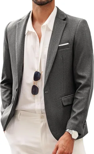 COOFANDY Men's Blazer Casual Sport Coats Slim Fit One Button Lightweight Suit Jacket