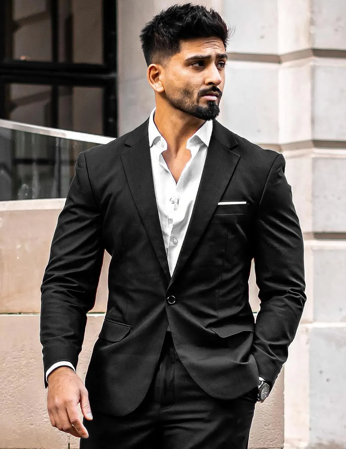 COOFANDY Men's Blazer Casual Sport Coats Slim Fit One Button Lightweight Suit Jacket