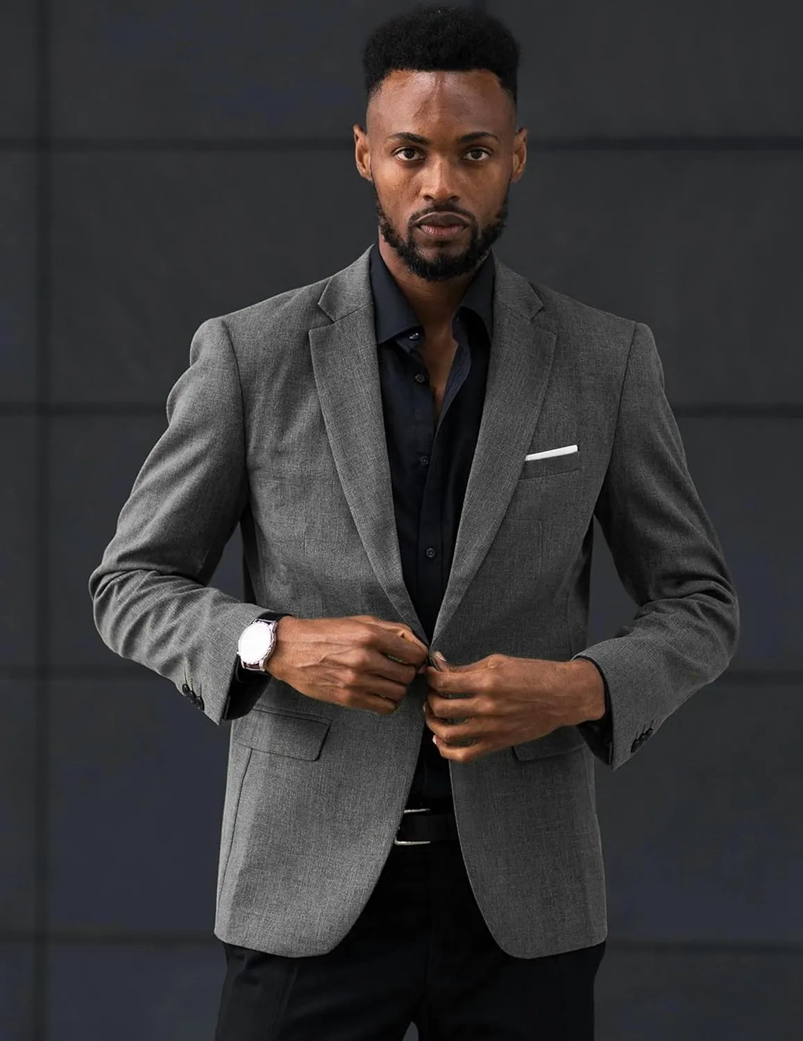 COOFANDY Men's Blazer Casual Sport Coats Slim Fit One Button Lightweight Suit Jacket