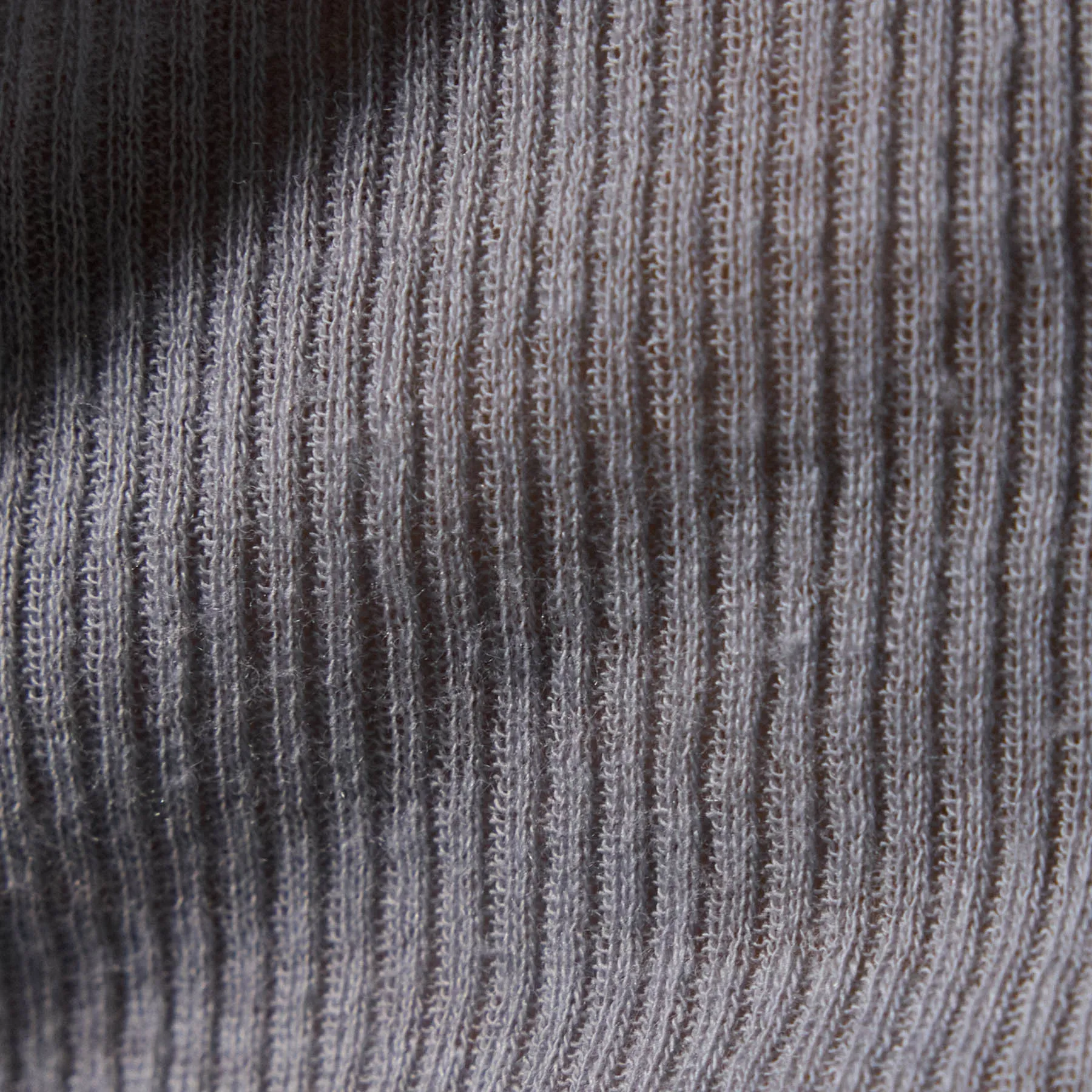 Cotton Cashmere Rib Shell Top - Grey Sky