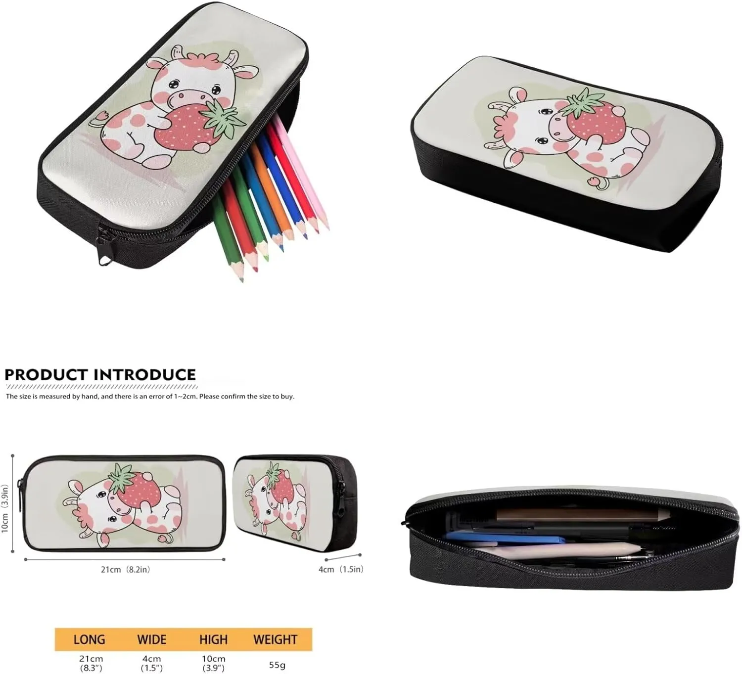 Cow Print Backpacks for Girls with Lunch Box Multi-Functional Shoulder Bag for School Teens Freezable Lunch Bag with Strap for Picnic Shopping Hiking