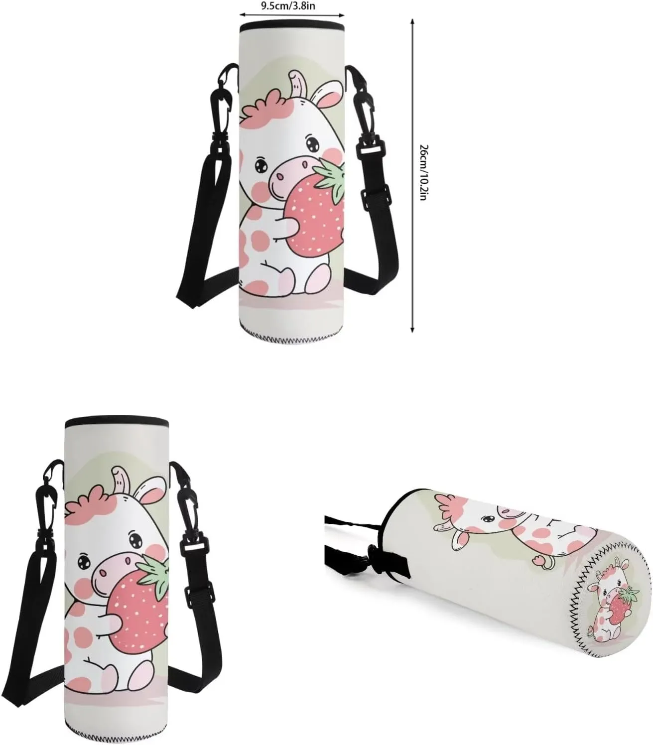 Cow Print Backpacks for Girls with Lunch Box Multi-Functional Shoulder Bag for School Teens Freezable Lunch Bag with Strap for Picnic Shopping Hiking