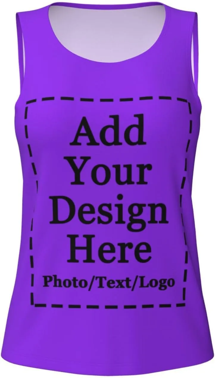 Custom Womens Sports Tank Add Your Design Personalized Photo Text Tank Tops