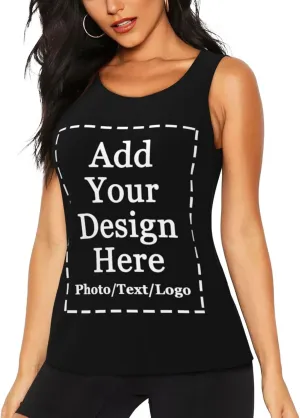 Custom Womens Sports Tank Add Your Design Personalized Photo Text Tank Tops