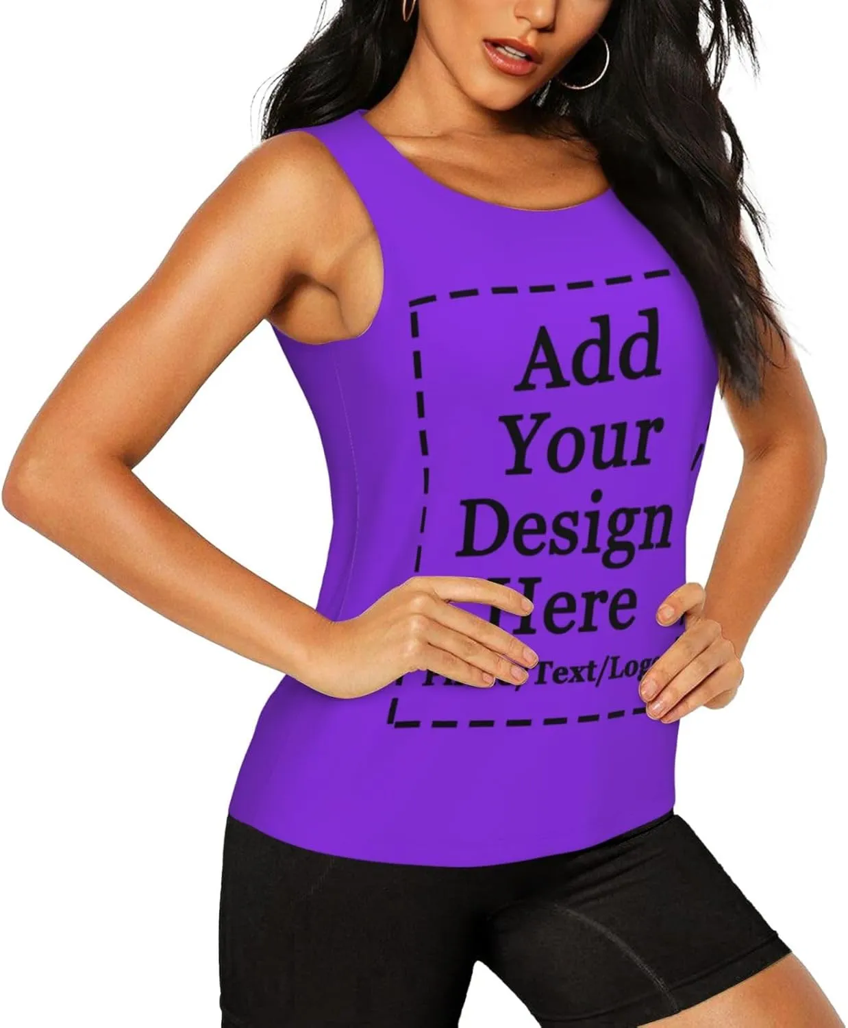 Custom Womens Sports Tank Add Your Design Personalized Photo Text Tank Tops