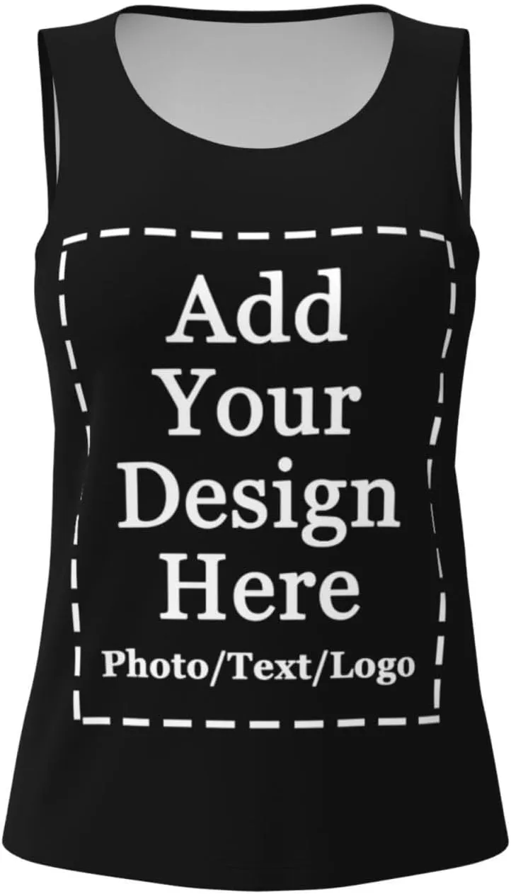 Custom Womens Sports Tank Add Your Design Personalized Photo Text Tank Tops