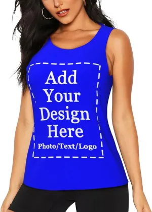 Custom Womens Sports Tank Add Your Design Personalized Photo Text Tank Tops