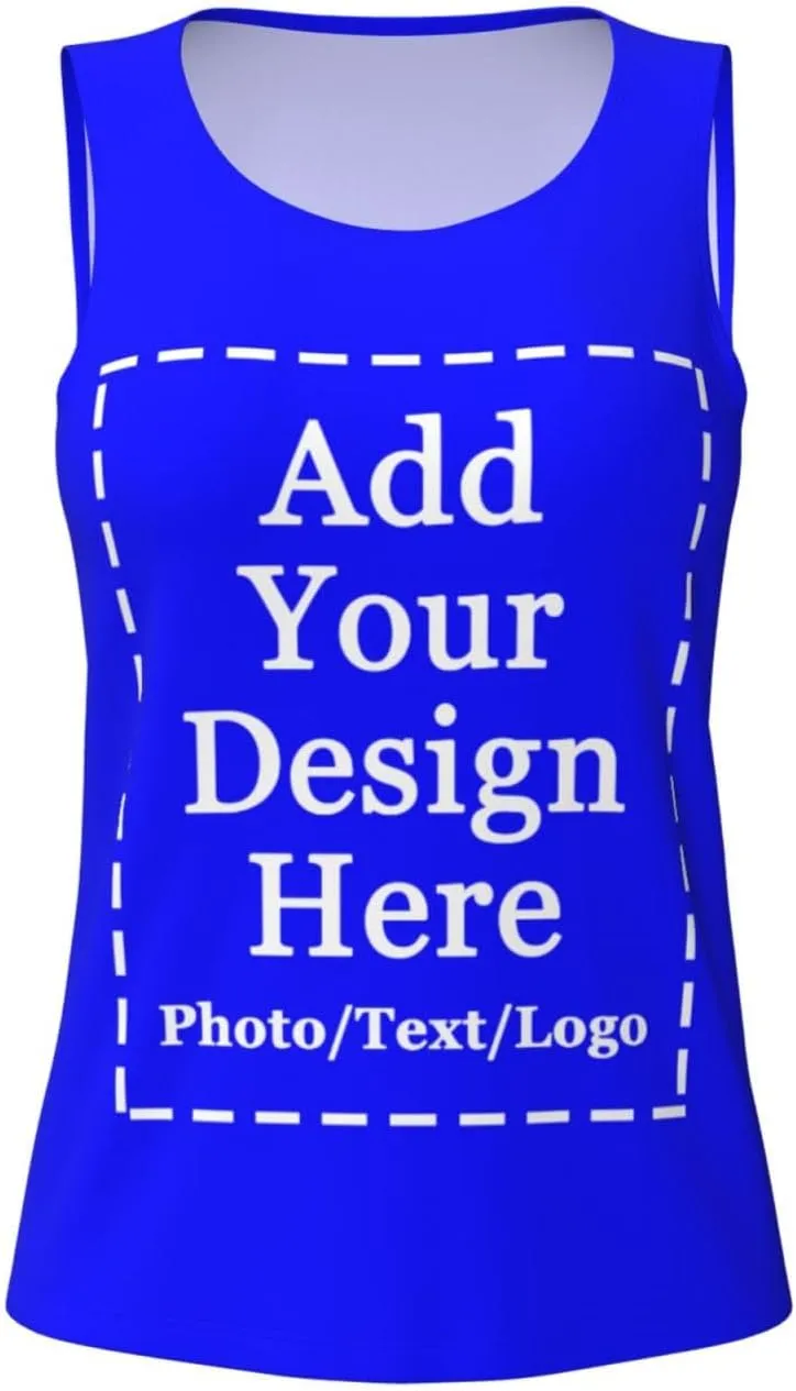Custom Womens Sports Tank Add Your Design Personalized Photo Text Tank Tops