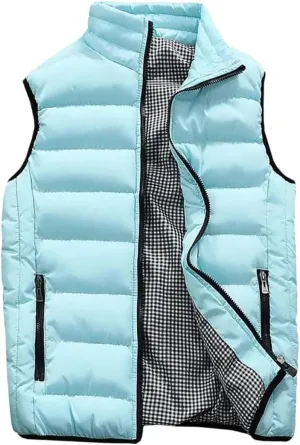 Dcvmvmn Men Autumn Winter Coat Padded Cotton Vest Warm Thick Vest Tops Jacket Men's Winter Coats