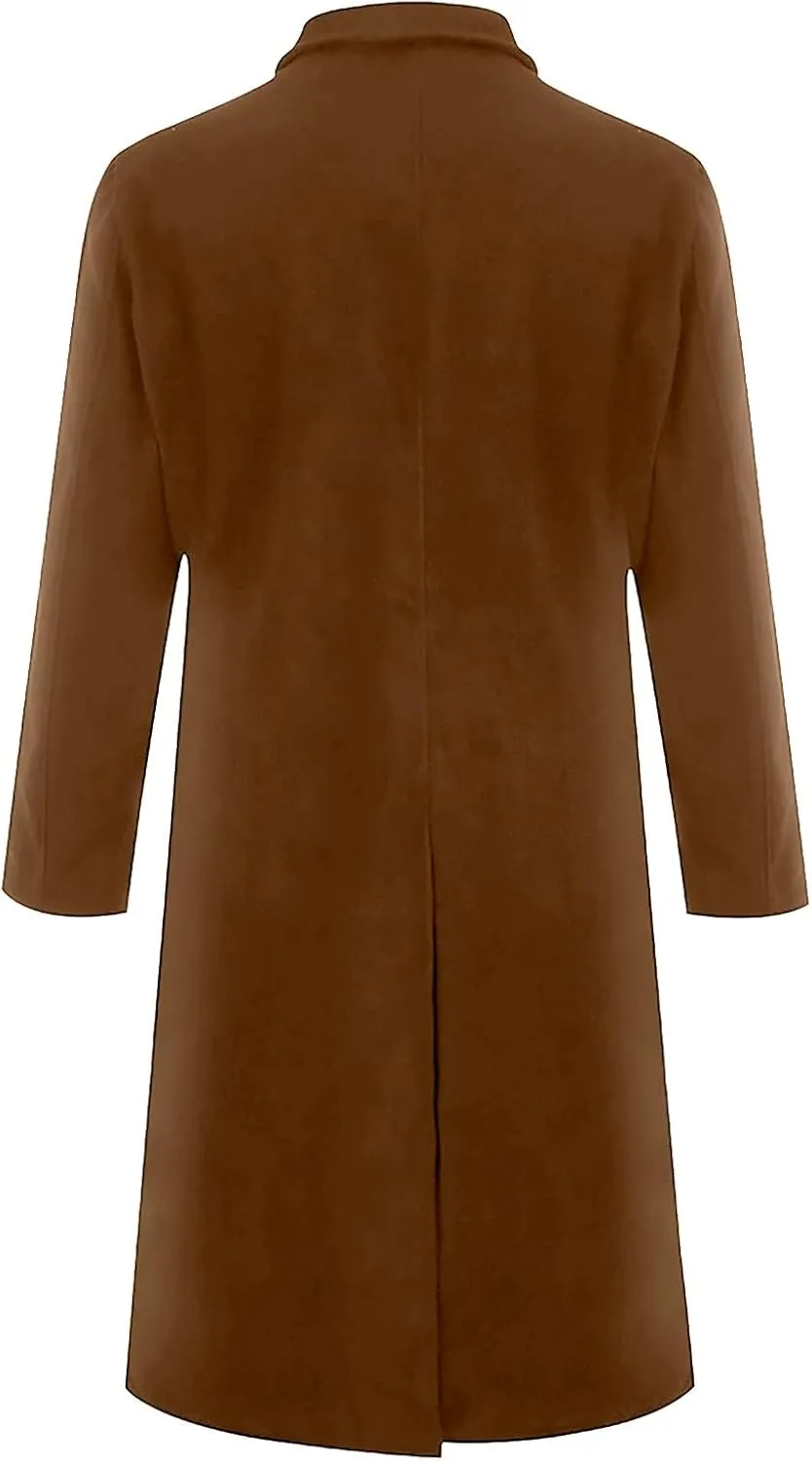 Duster Coat Print Lapel Button Down Long Sleeve Long Cardigan Windbreaker Loose Winter and Autumn Coat Jackets For