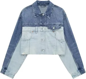 Dvbfufv Women Denim Jacket Women Short Bomber Jacket Woman Long Sleeve Oversize Jackets Women Street Coats